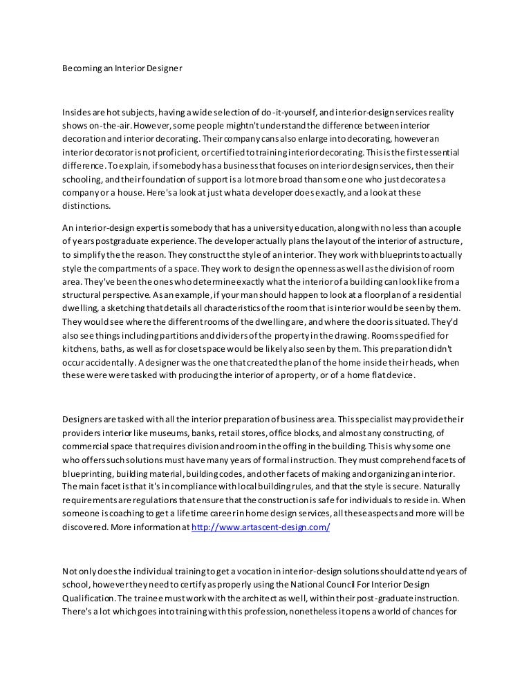 an interior designer