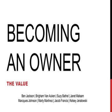 Becoming an Owner | Building a Case for a Company Value