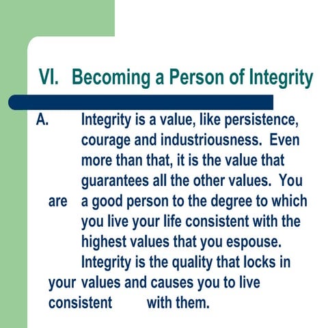 Becoming A Person of Integrity in telecomms