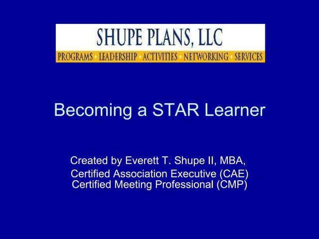Becoming A Star Learner