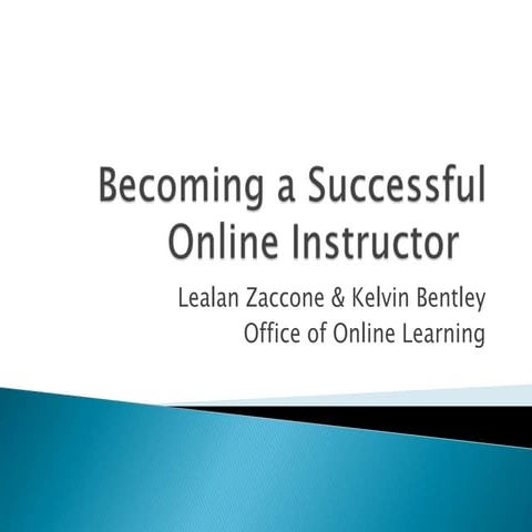 Becoming a successful online instructor