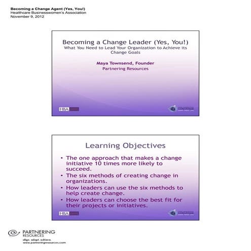 Becoming Change Leader 2012 