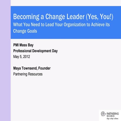 Becoming a Change Leader
