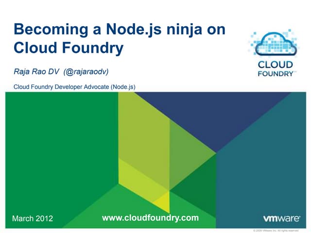 Becoming Node.js ninja on Cloud Foundry