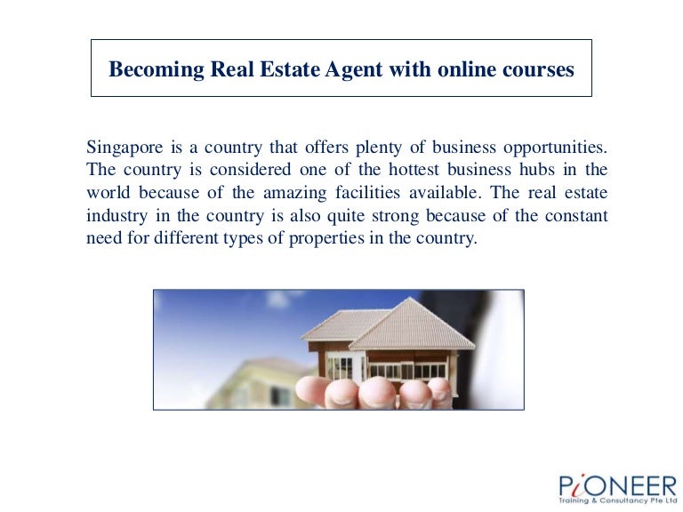 real estate agent with online courses