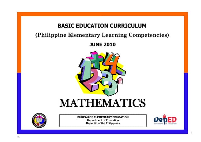 LEARNING COMPETENCIES GRADE 2 2010 mathematics