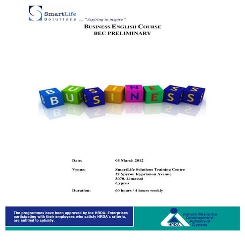 BEC Preliminary Business English | PDF