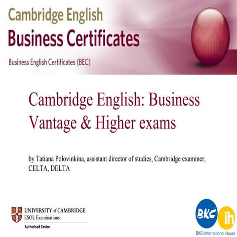 Business English Certificate