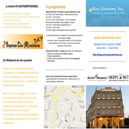 1° Italian Blog Economy Day