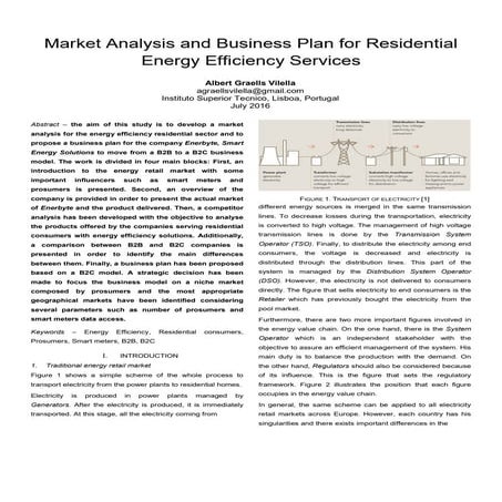 Market Analysis and Business Plan for Residential Energy Efficiency Services