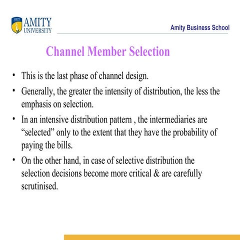 Selection of channel partners