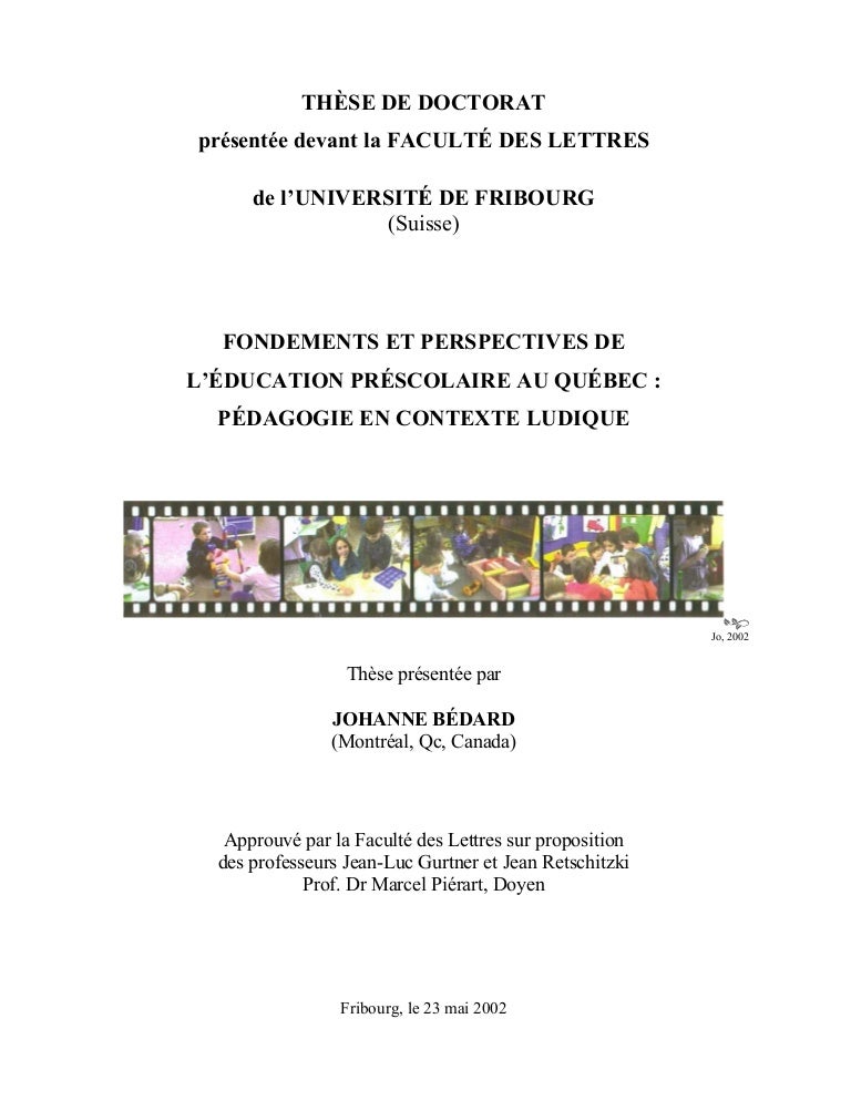 Fondements Et Perspectives De Léducation Préscolaire Au Québec