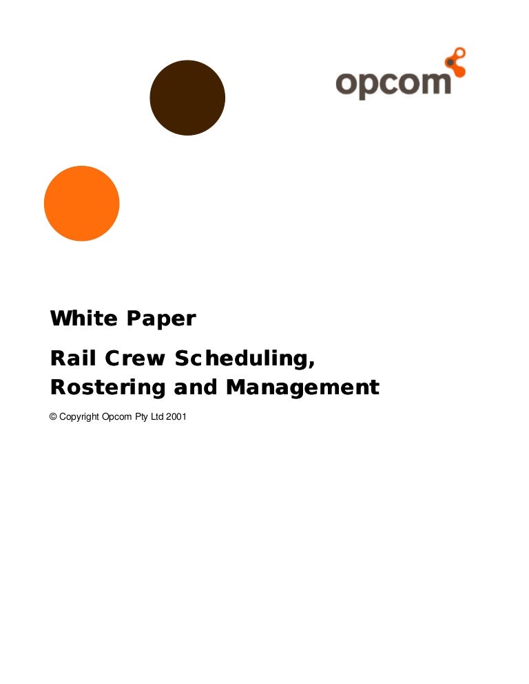 Opcrew Rail Crew Scheduling Rostering And Management