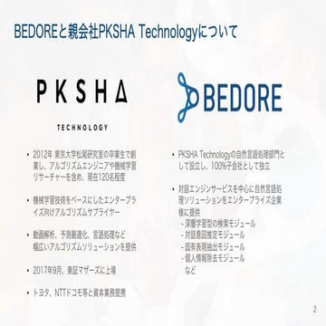 BEDORE紹介資料 | PDF
