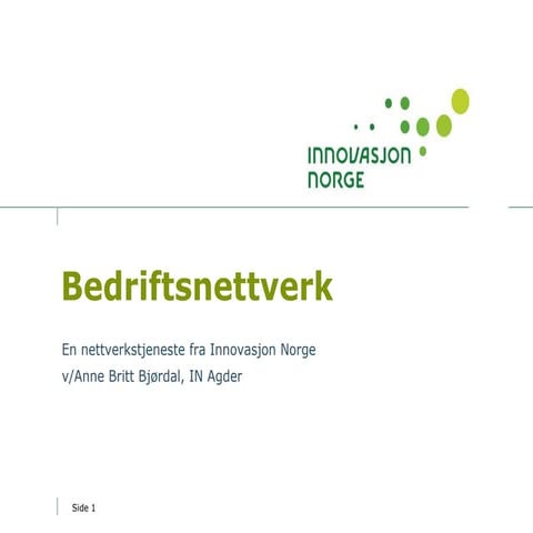 Bedriftsnettverk   kortversjon