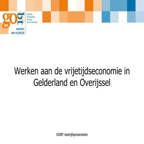 Toerisme En Recreatie ‘Verdient’ Meer | PPT