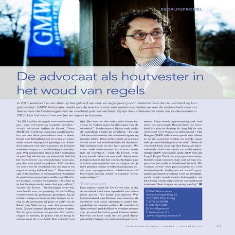 De advocaat als houtvester in het woud van regels