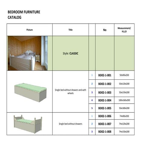 Bedroom Furniture Catalog - Scandinavian Wooden Houses | PDF