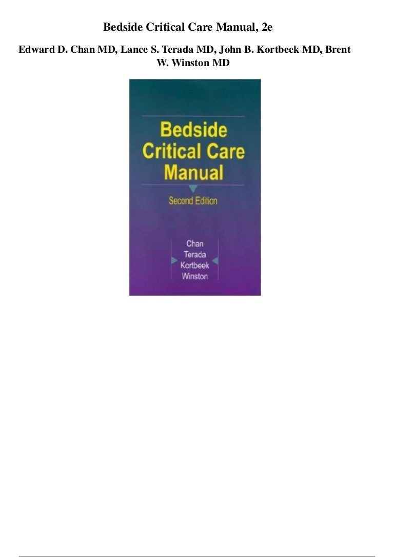 Bedside critical care manual 2e pdf