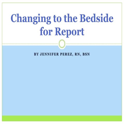 Evidence based practice hourly rounds power point better