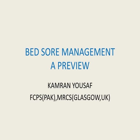 Bed sore management