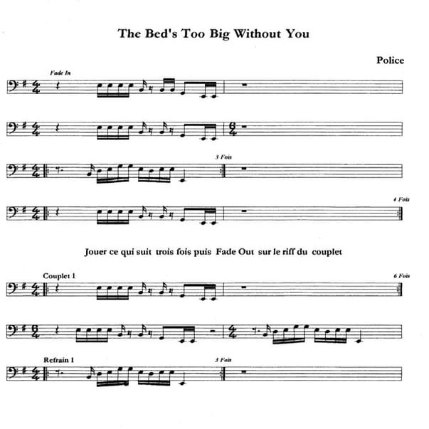 Bed too big without you police PDF