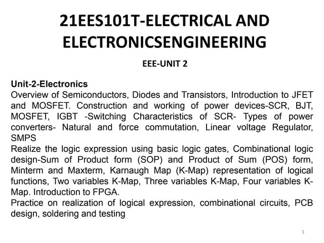 Electronics Engineering Diode , Transistor ,BJT