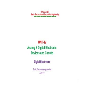 module1:Introduction to digital electronics | PPTX