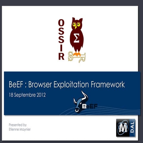 BeEF : The Browser Exploitation Framework | PDF