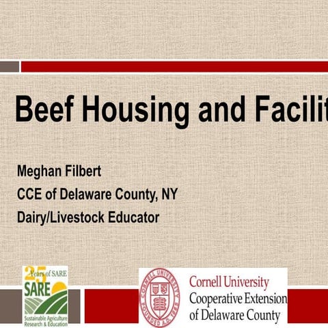 Beef housing and facilities
