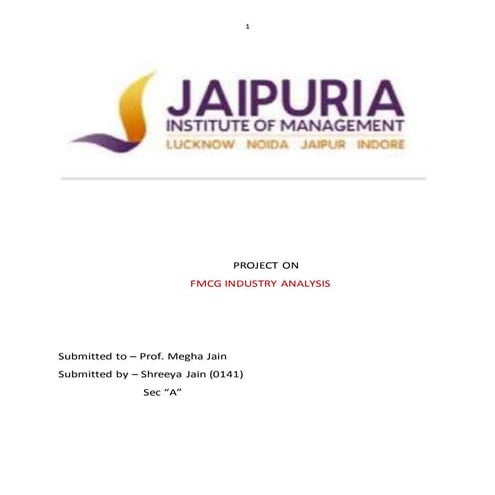 FMCG Industry Analysis