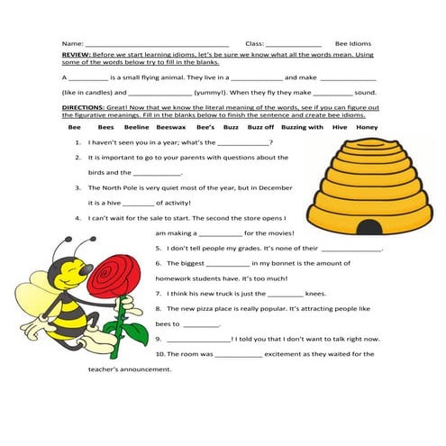 Bee Idioms