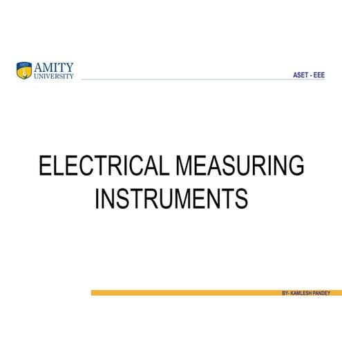Comprehensive Overview of Electrical Measuring Instruments and Their ...