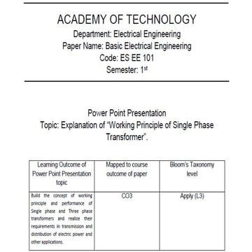 Basic Electrical engineering presentation