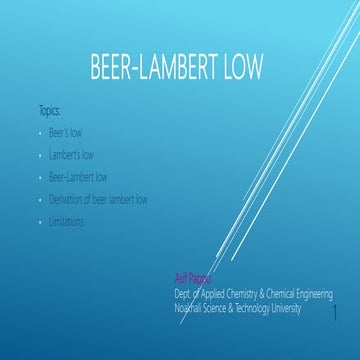 Beer lambert low