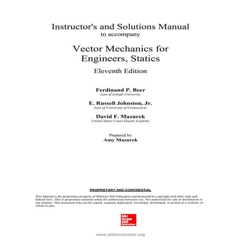 Beer johnston Statics 11- Solution Manual.pdf