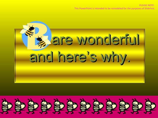Bees - An example of a BAD PowerPoint Presentation
