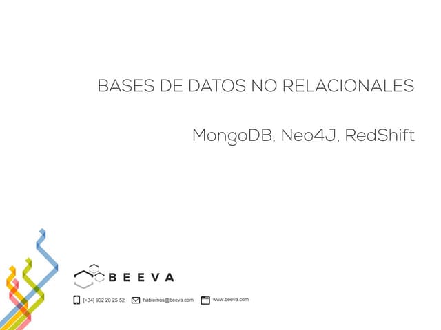 Bases de Datos no relacionales