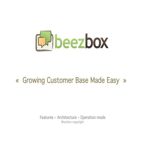 Beezbox S: the integrated Social CRM & Marketing solution