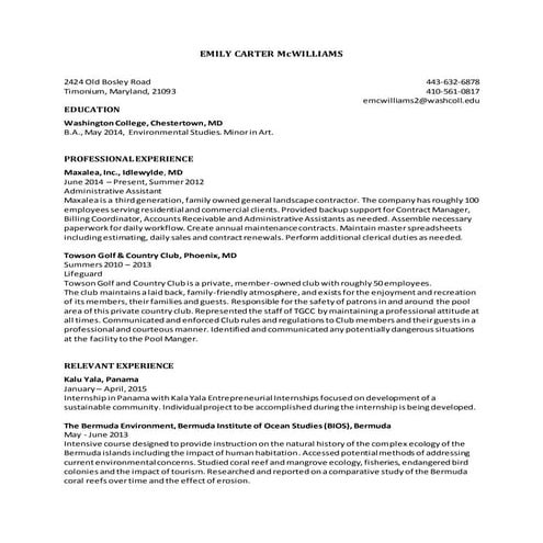 ECM resume 2014 | DOCX