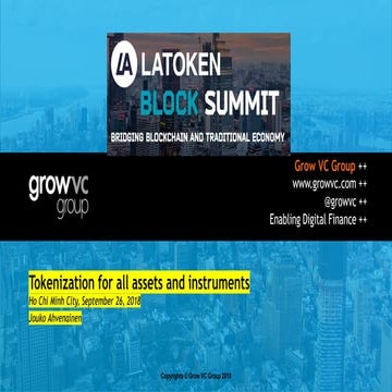 Blockchain and tokenization are coming to all asset classes and instruments