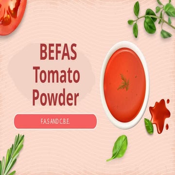 BEFAS Tomato Powder ppt,Students of UCC.
