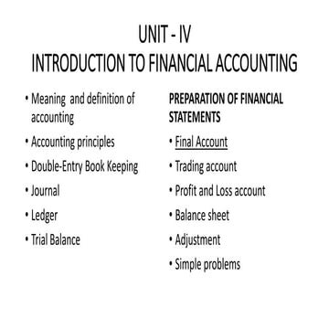 BEFA UNIT-IV for btech students . full notes