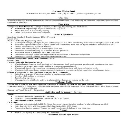 Wakeford Resume
