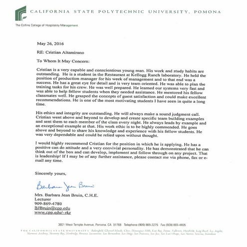 Recommendation Letter C. Altamirano