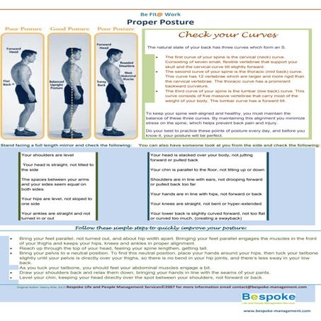 Be Fit Proper Posture