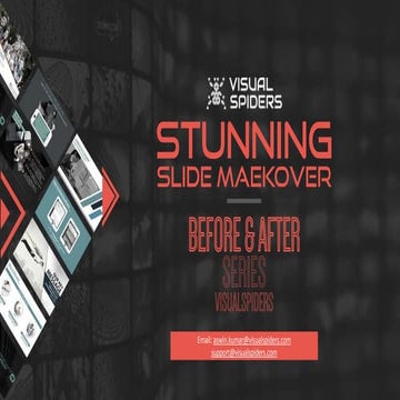 Before and after PowerPoint slides by VisualSpiders