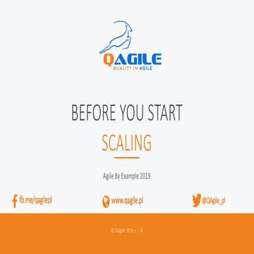 Before you start Scaling (Scrum)