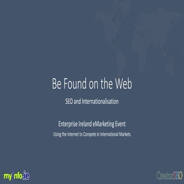 Be found on the web | Clinton Dickerson - Creator SEO