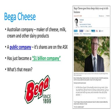 Bega Cheese - A $1 billion company?
